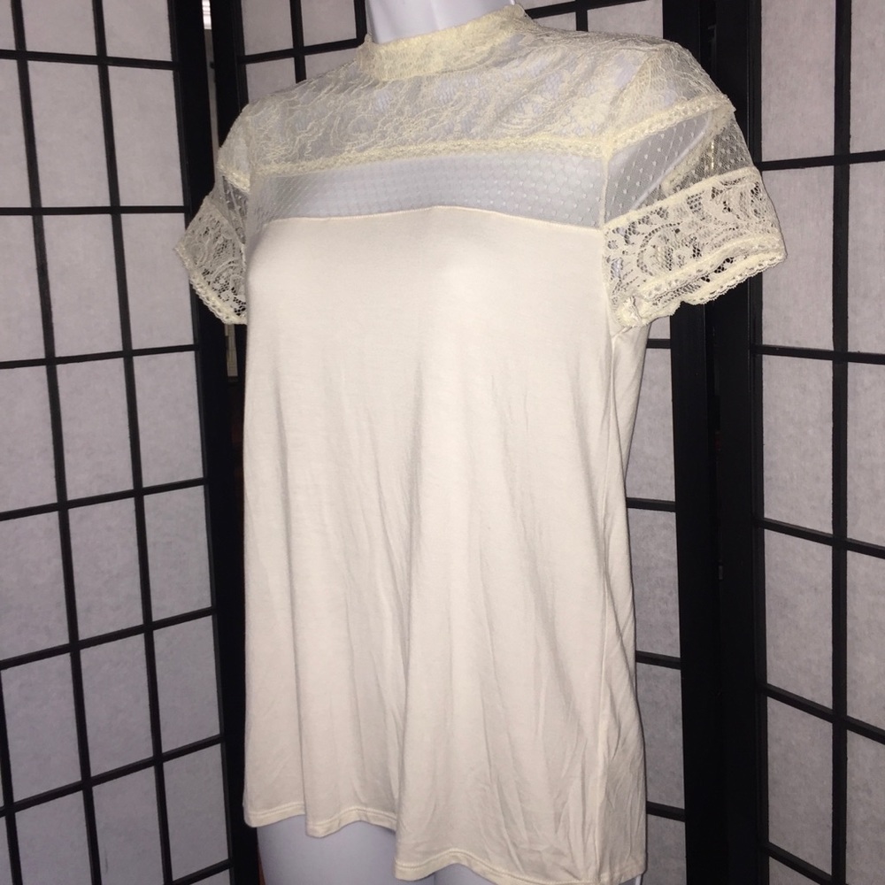 EXPRESS Women’s Mixed Media Top sz XS